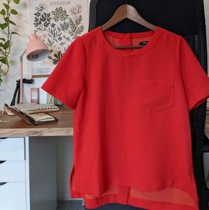 Madewell Vibrant Red Blouse // Size Small